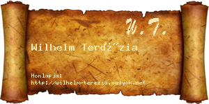 Wilhelm Terézia névjegykártya